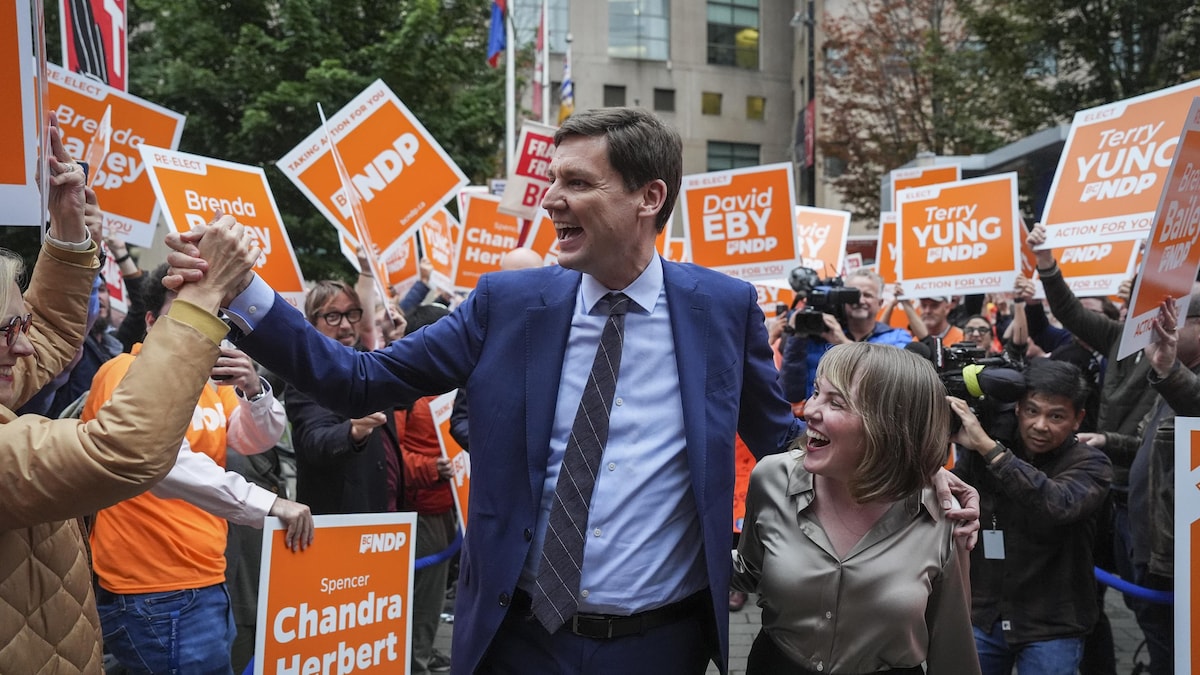 Le chef du NPD de la Colombie-Britannique David Eby, le 8 octobre 2024.