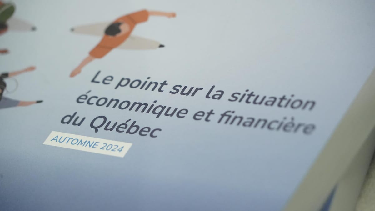 Un document intitulé « Le point sur la situation économique et financière du Québec ».