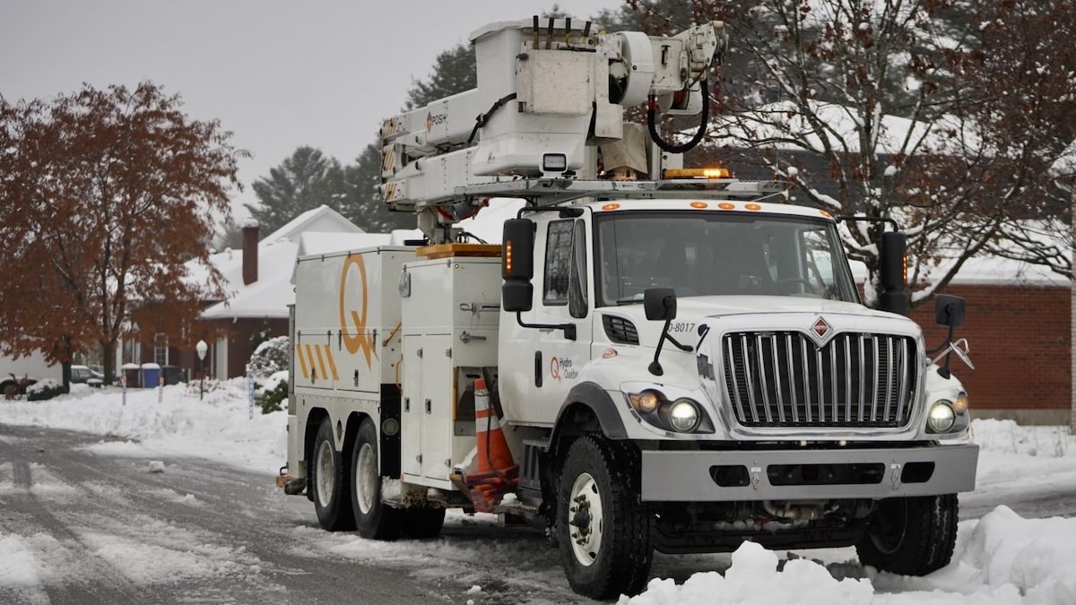 Un camion d'Hydro-Québec.